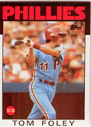 1986 Topps Baseball Cards      466     Tom Foley